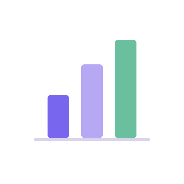 An animated three-bar chart