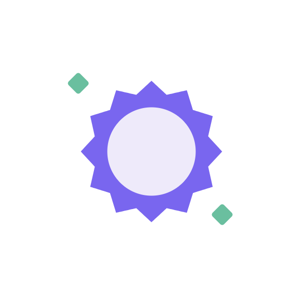 A badge with a short pop